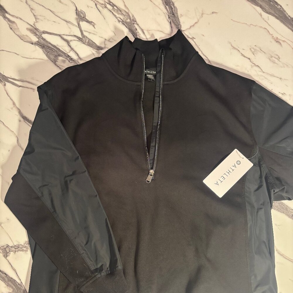 Athleta Black Half-Zip Pullover Jacket Size Large